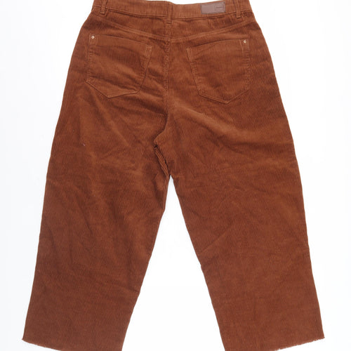 CLOCKHOUSE Men's Brown Wide-Leg Corduroy Trousers