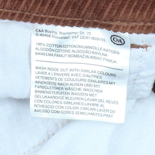 CLOCKHOUSE Men's Brown Wide-Leg Corduroy Trousers