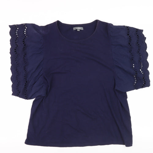 Studio Women’s Blue Cotton T-Shirt Size 16