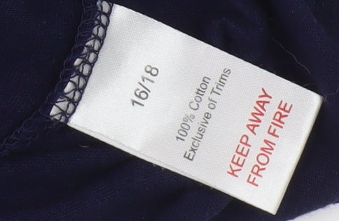 Studio Women’s Blue Cotton T-Shirt Size 16
