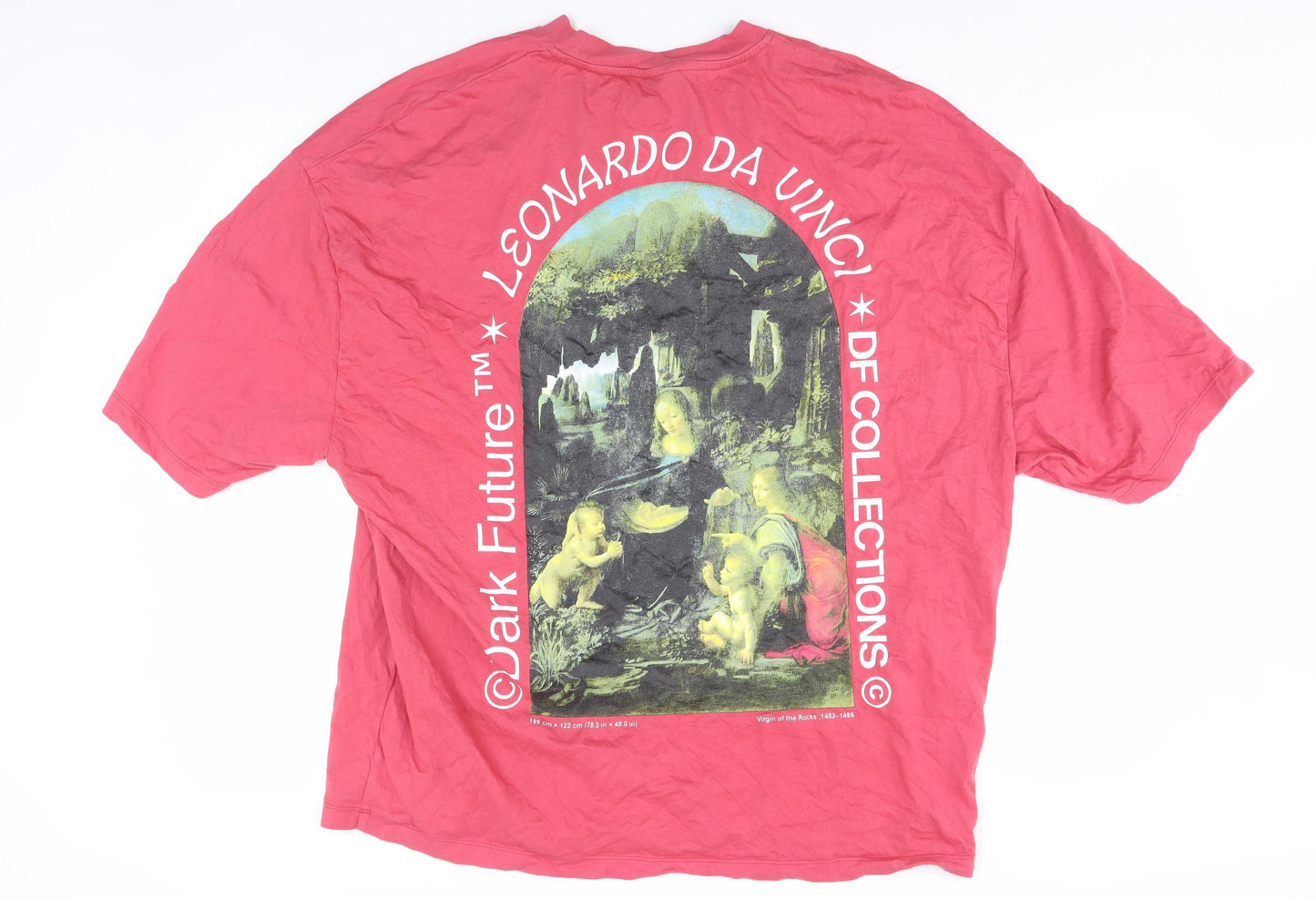 ASOS DESIGN Leonardo Da Vinci Men’s Red Art Graphic T-Shirt M