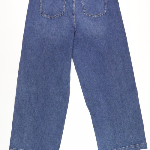 Marks and Spencer Women's Blue Wide-Leg Jeans, Size 18