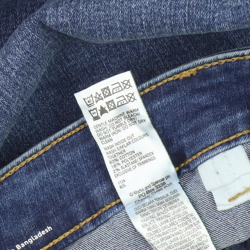 Marks and Spencer Women's Blue Wide-Leg Jeans, Size 18