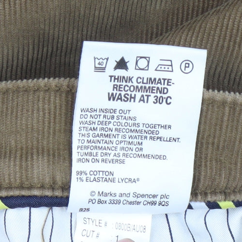 Marks & Spencer Brown Men's Corduroy Trousers 38W 29L