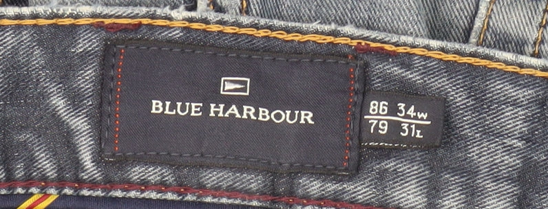 Marks and Spencer Men's Blue Jeans 34 Regular Fit