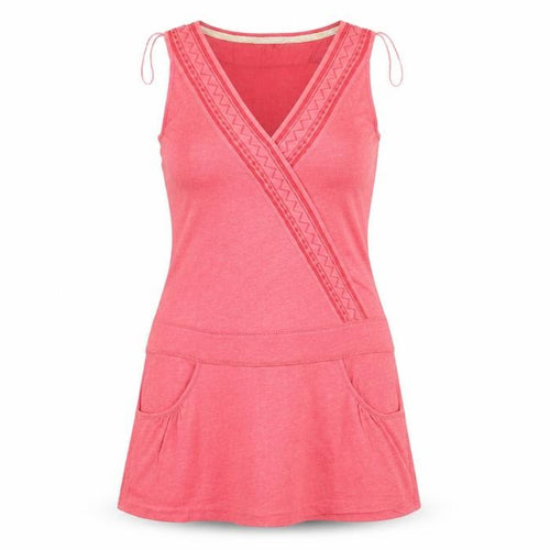 Fat Face Women's Pink Sleeveless V-Neck Dress Size 10