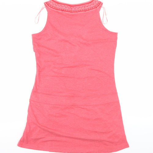 Fat Face Women's Pink Sleeveless V-Neck Dress Size 10