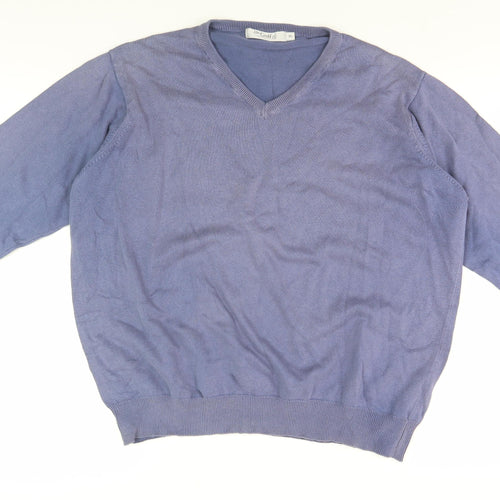 The Golf Co Men's Blue XL V-Neck Pullover Jumper