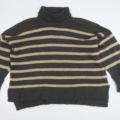 In The Style Women's Roll Neck Striped Jumper, Size 18