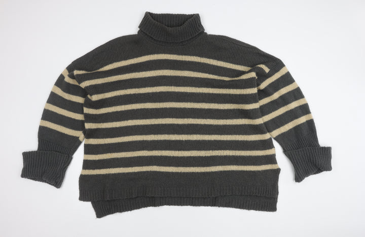 In The Style Women's Roll Neck Striped Jumper, Size 18