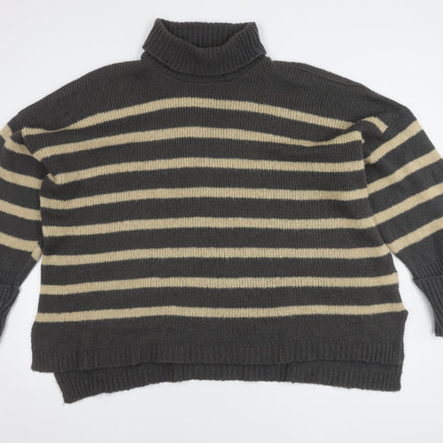 In The Style Women's Roll Neck Striped Jumper, Size 18