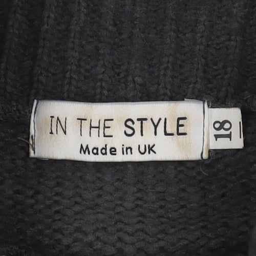 In The Style Women's Roll Neck Striped Jumper, Size 18
