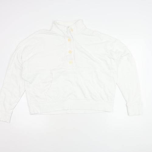 Aerie Women's White Henley Sweatshirt, Size S, Casual