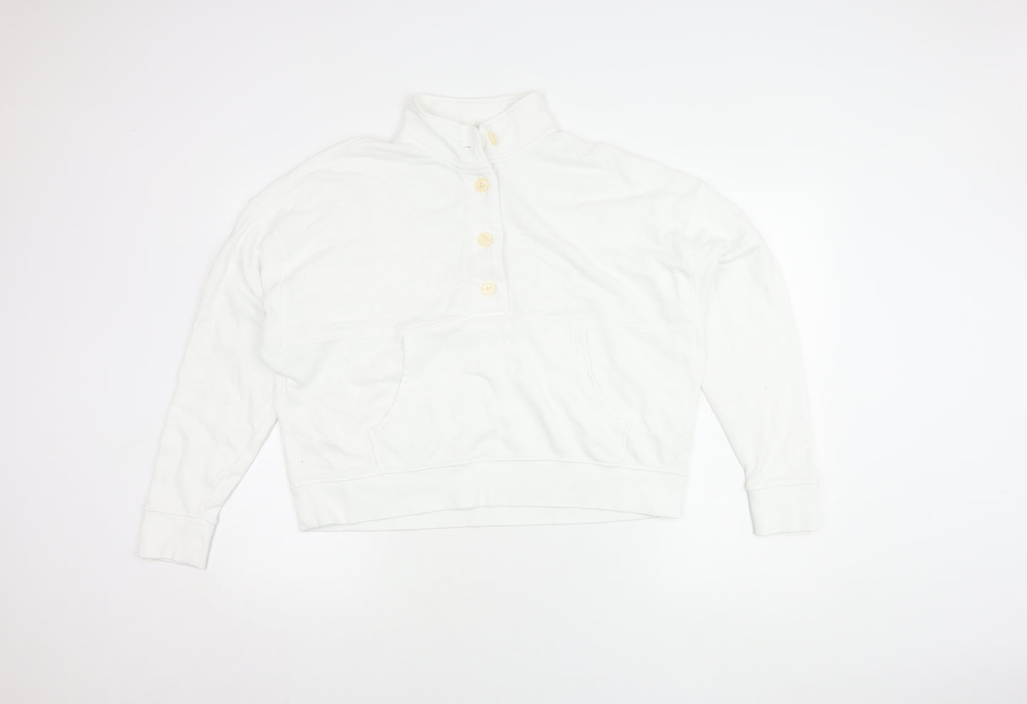 Aerie Women's White Henley Sweatshirt, Size S, Casual