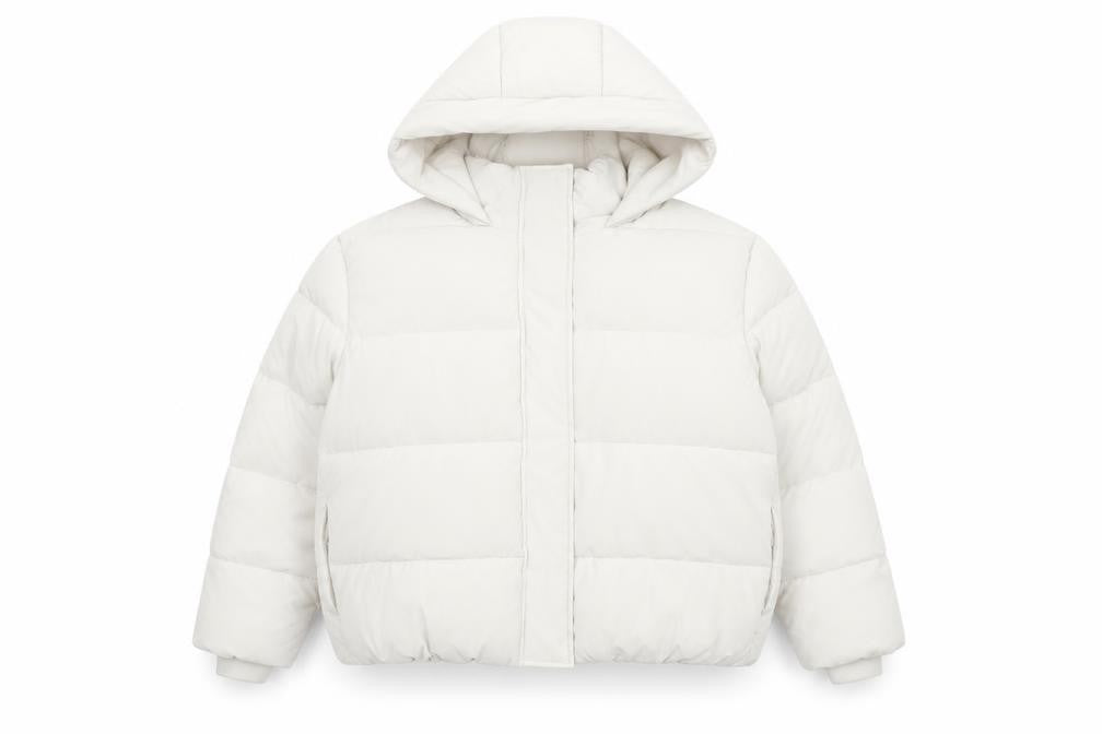Front view of Marks & Spencer Women's Ivory Puffer Jacket, size 20