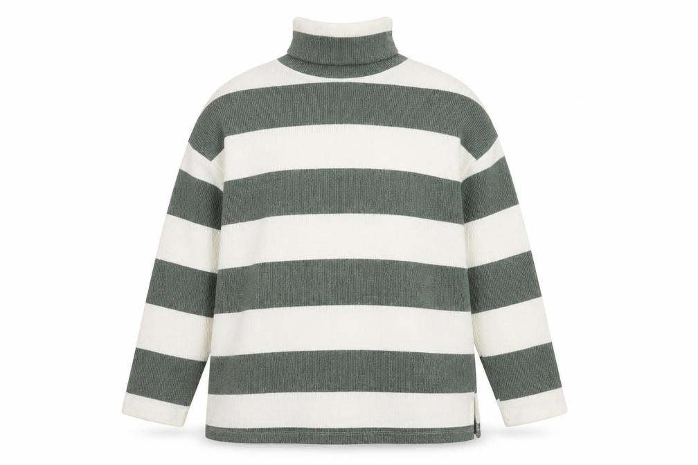 Front view of Stradivarius Women's Multicoloured Striped jumper