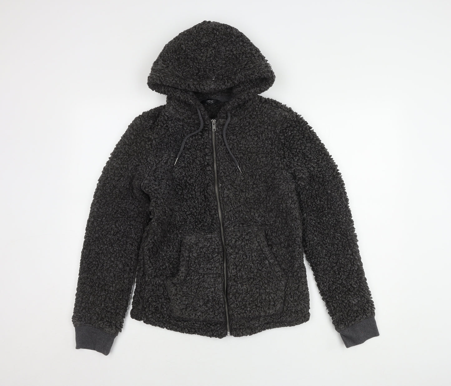 Next Women's Grey Hooded Fleece Jacket XS