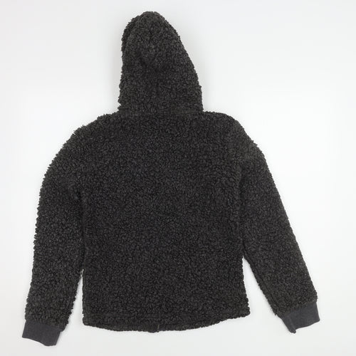 Next Women's Grey Hooded Fleece Jacket XS