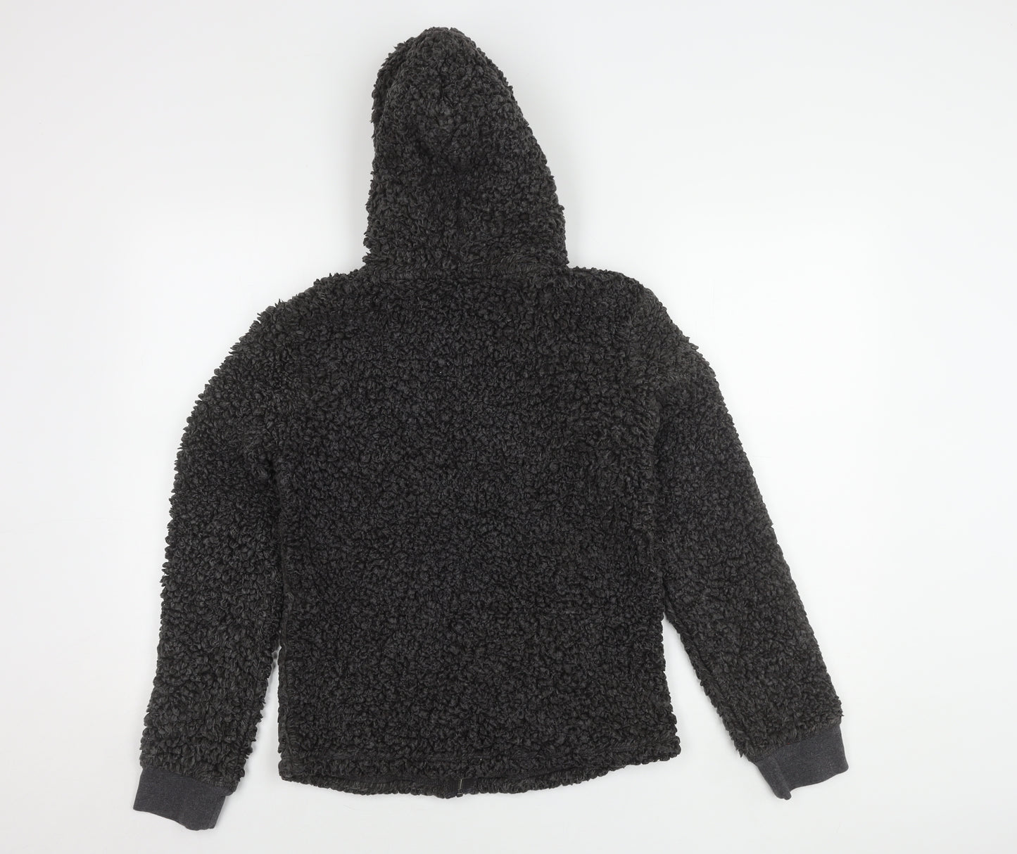 Next Women's Grey Hooded Fleece Jacket XS