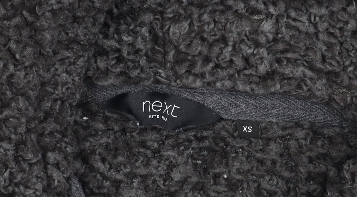 Next Women's Grey Hooded Fleece Jacket XS