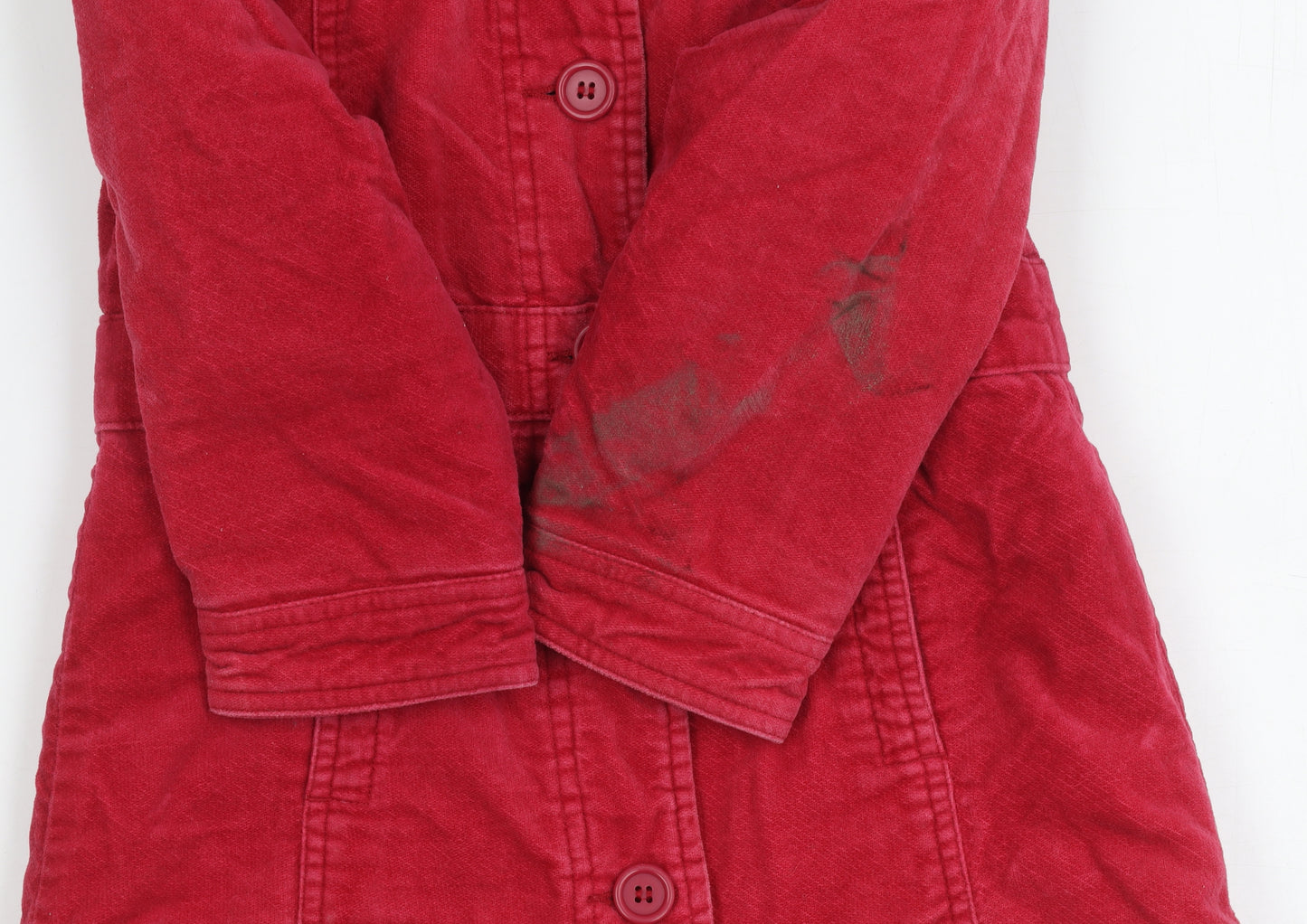 Next Girls Red Cotton Coat 3-4 Years