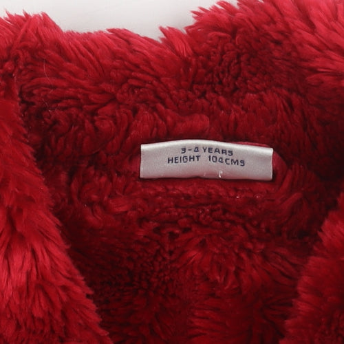 Next Girls Red Cotton Coat 3-4 Years