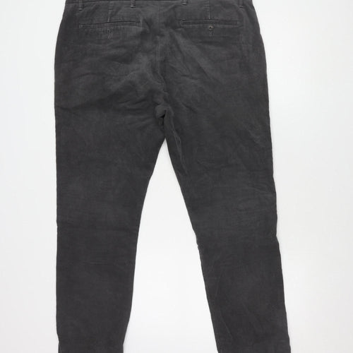 Marks and Spencer Men's Grey 38 Regular Fit Trousers