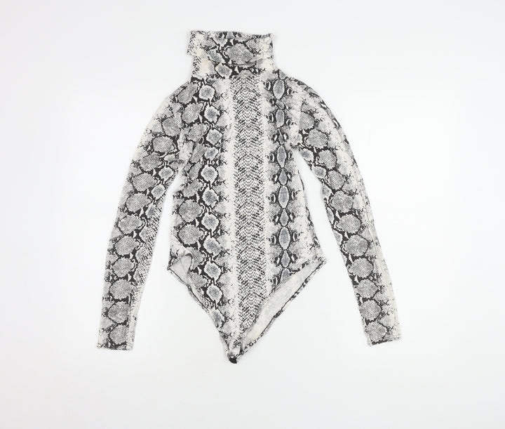 PrettyLittleThing Women's Snakeskin Long Sleeve Top