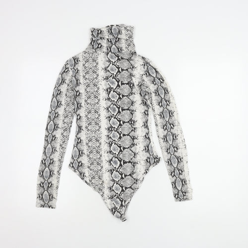 PrettyLittleThing Women's Snakeskin Long Sleeve Top