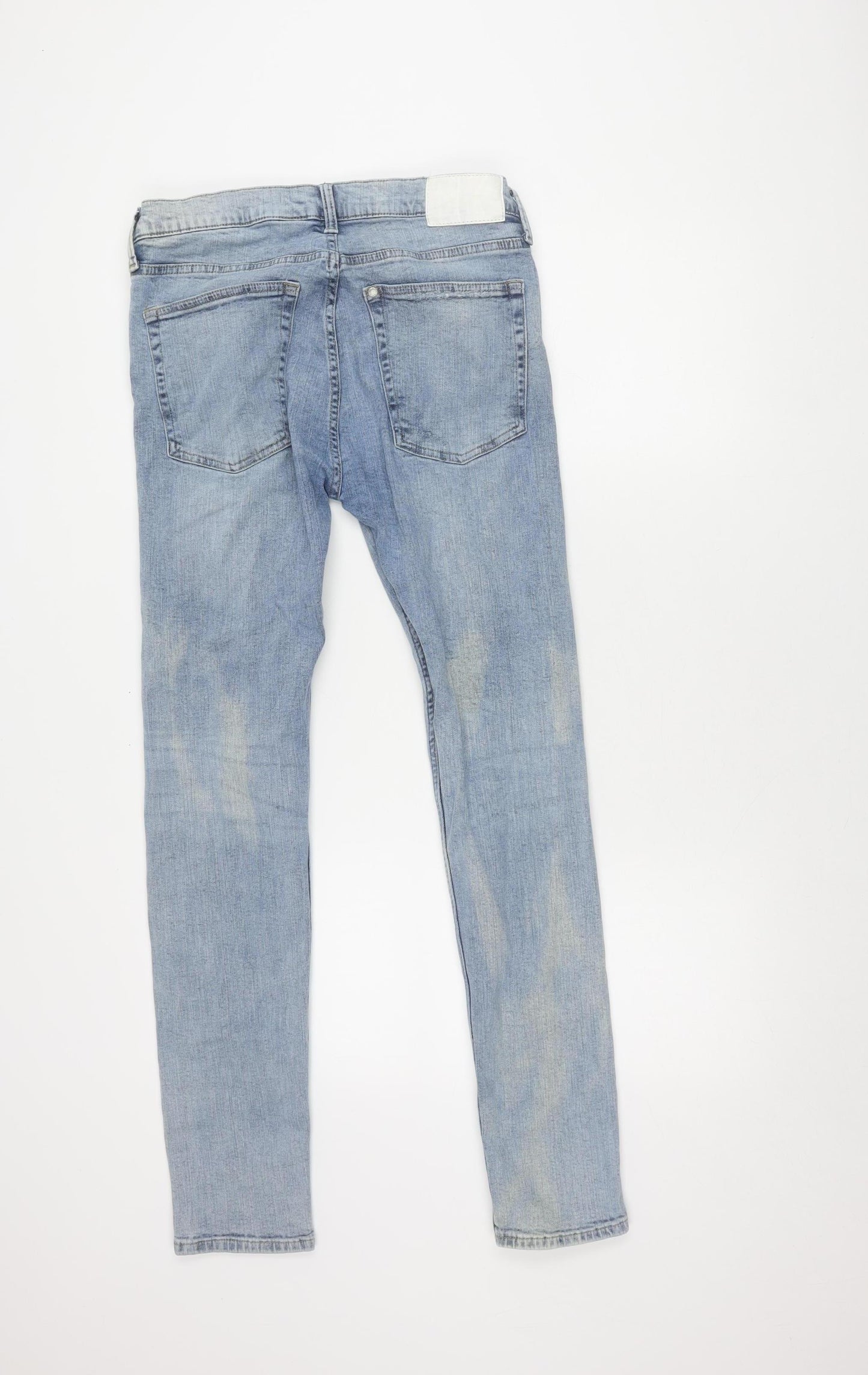 H&M Women's Blue Skinny Jeans Size 4 Distressed