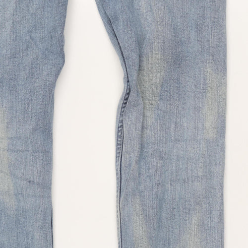 H&M Women's Blue Skinny Jeans Size 4 Distressed