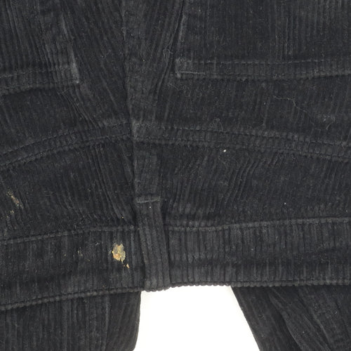 Topshop Women's Black Corduroy Trousers Size 8 Casual Comfy