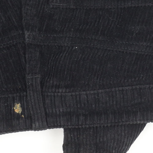 Topshop Women's Black Corduroy Trousers Size 8 Casual Comfy