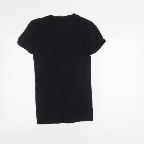 Miss Selfridge Women's Black T-Shirt, Size 6
