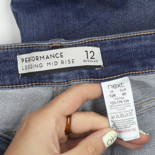 Next Women's Blue Jegging, Size 12, Mid Rise Jeans