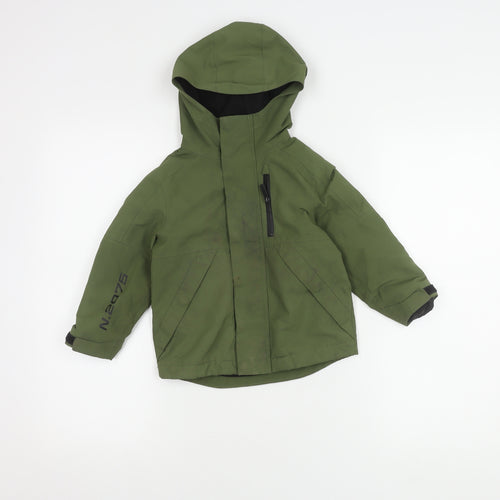Next Boys Green Hooded Jacket, 3 Years, Zip Closure
