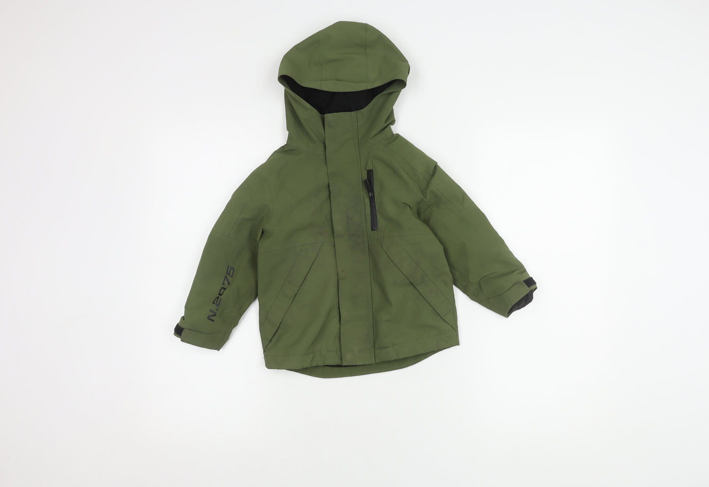 Next Boys Green Hooded Jacket, 3 Years, Zip Closure