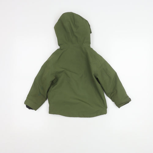 Next Boys Green Hooded Jacket, 3 Years, Zip Closure