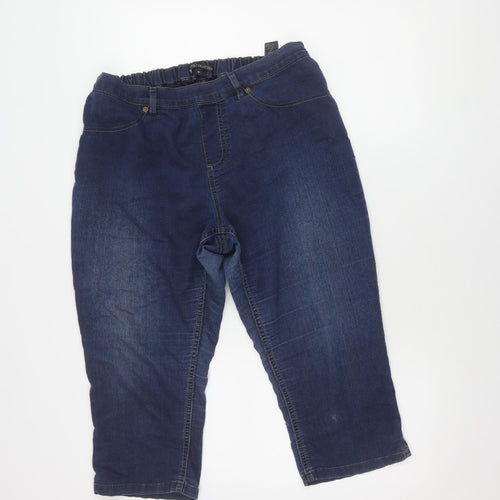 Marks and Spencer Women's Blue Bermuda Shorts Size 18