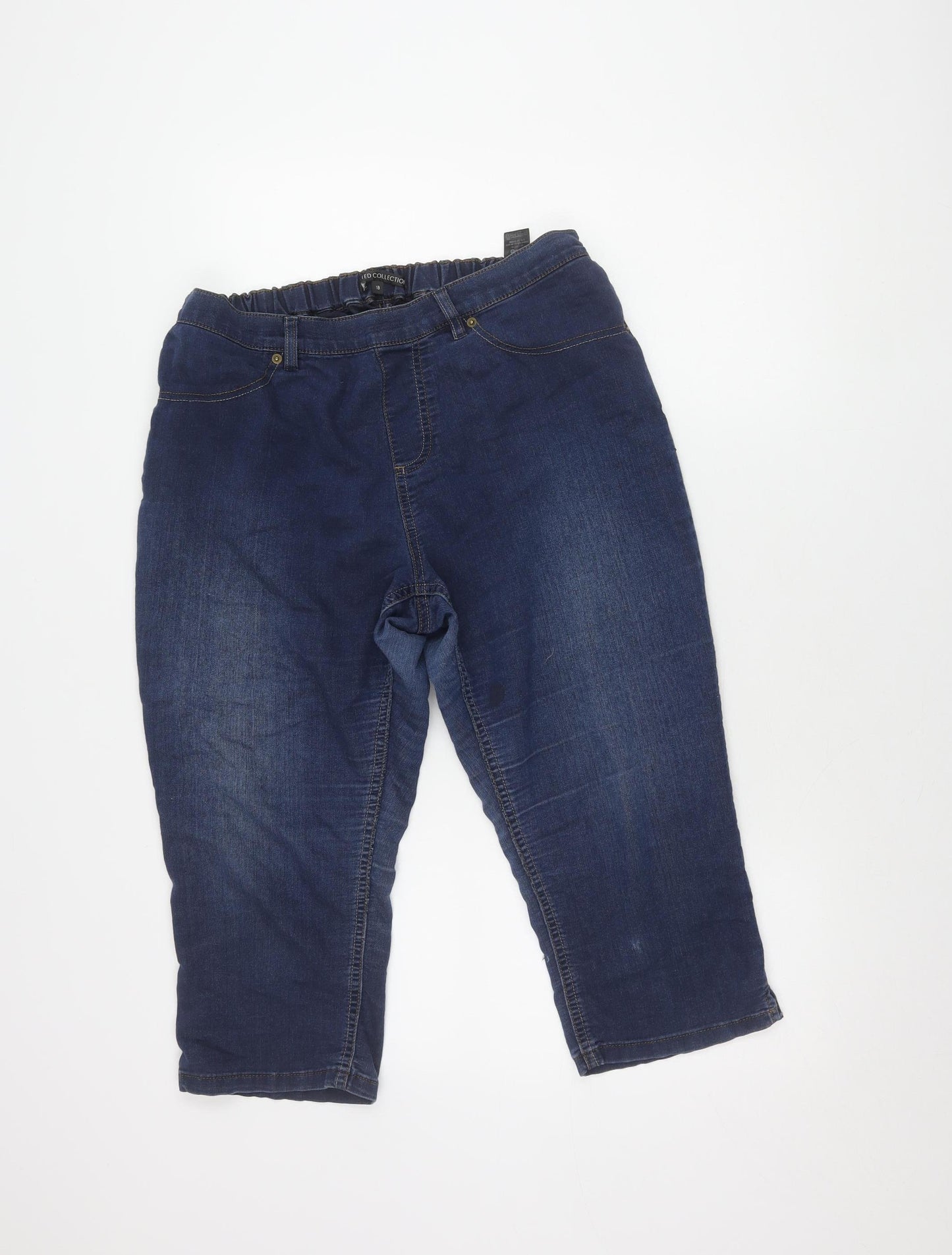 Marks and Spencer Women's Blue Bermuda Shorts Size 18
