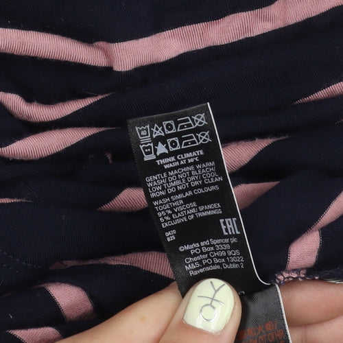 Marks and Spencer Women's A-Line Striped Skirt Size 14