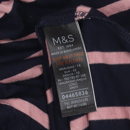 Marks and Spencer Women's A-Line Striped Skirt Size 14