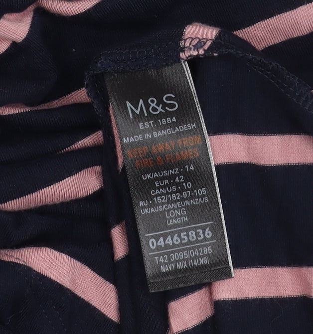 Marks and Spencer Women's A-Line Striped Skirt Size 14