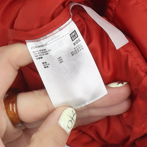 Uniqlo Boys Red Navy Puffer Jacket Size 12 - Stylish & Warm