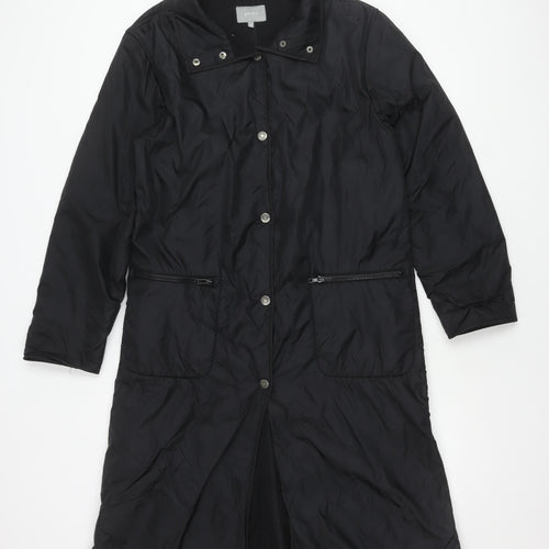 Per Una Black Women's M Long Sleeve Trench Coat