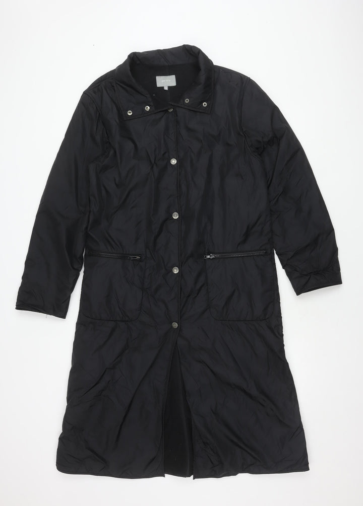 Per Una Black Women's M Long Sleeve Trench Coat