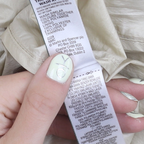 Marks and Spencer Beige Hooded Jacket, Women UK 16, Excellent Condition