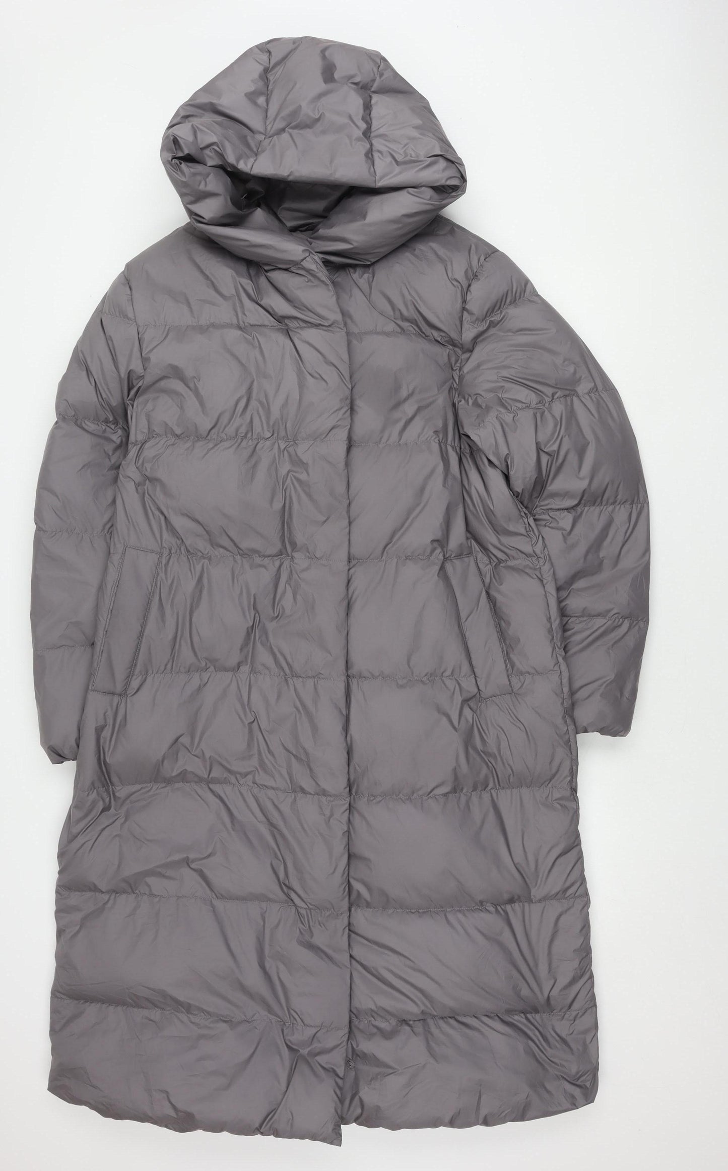 Marks and Spencer Women's Grey Long Puffer Coat Size 16