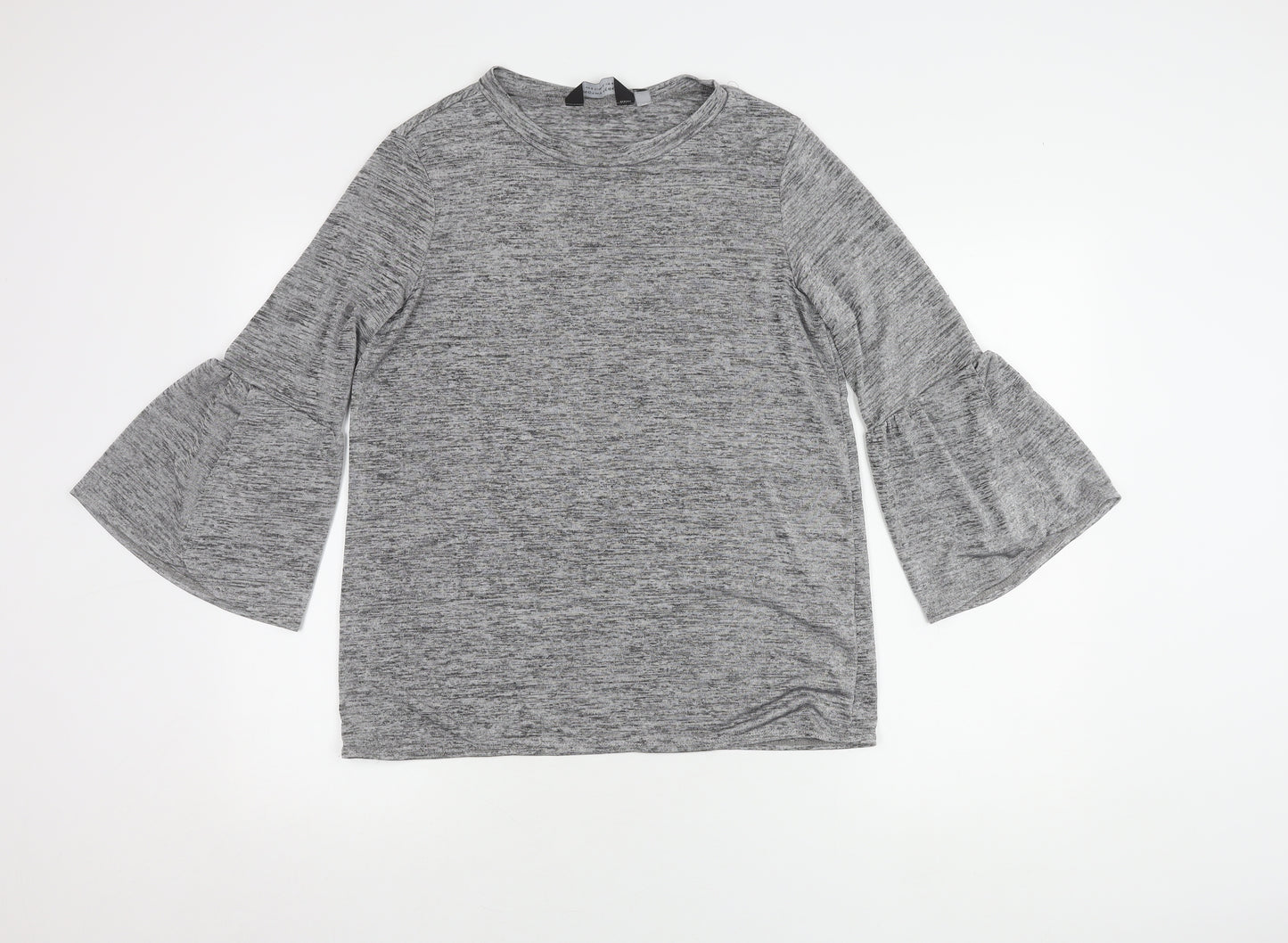 Dorothy Perkins Grey Women's Top Size 14 Bell Sleeve
