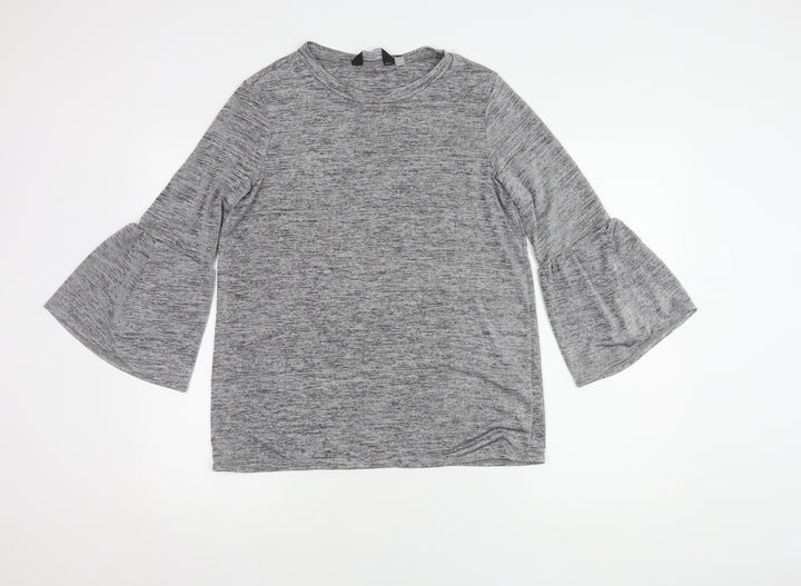 Dorothy Perkins Grey Women's Top Size 14 Bell Sleeve